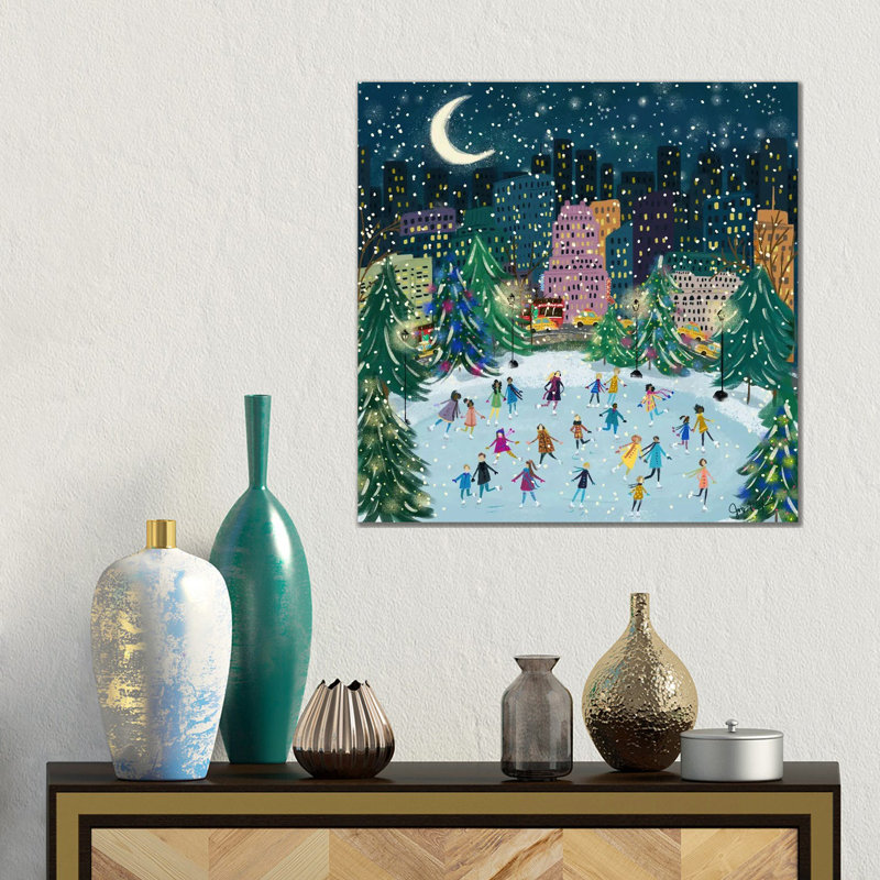 «Skating In The Park», reproduction d'art sur toile encadrée, H 18 po x l 18 po, Toile tendue, Ne s’applique pas