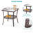 Henrica 5 Piece PE Rattan Furniture Set with Side Table, Patio Chair with Washable Cushion-108198387-108198390