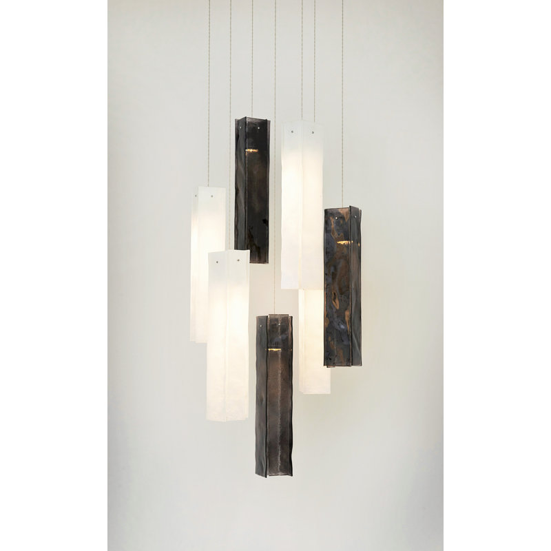 7 - Light Pendant, White/Black, 120