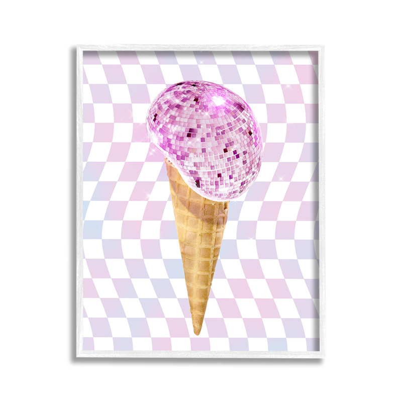 Giclée à carreaux, Estampe numérique encadrée blanc bord de mer, H 14 po x l 11 po