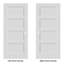 Primed 4 Panel Interior Shaker Door Prehung with 4-9/16" Jambs-46547297-46547295-46870023
