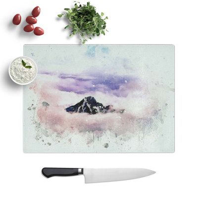 Glass Mountain Peak in Alberta Canada in Abstract Chopping Board