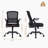 Izaiha Ergonomic Office Chair Upholstered Desk Chair Mesh Task Chair With Flip-up Armrest