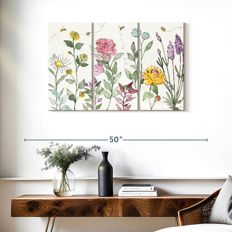 Harnek Honeybee Blossoms I, H 24 po x l 38 po