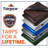 Heavy Duty 10' X 10', Silver/Black, Waterproof Tarpaulin Cover 7 Mil Thick with Reinforced Edges and Metal Grommets for Camping, Roofing, Pool and Boat Protection-67633132