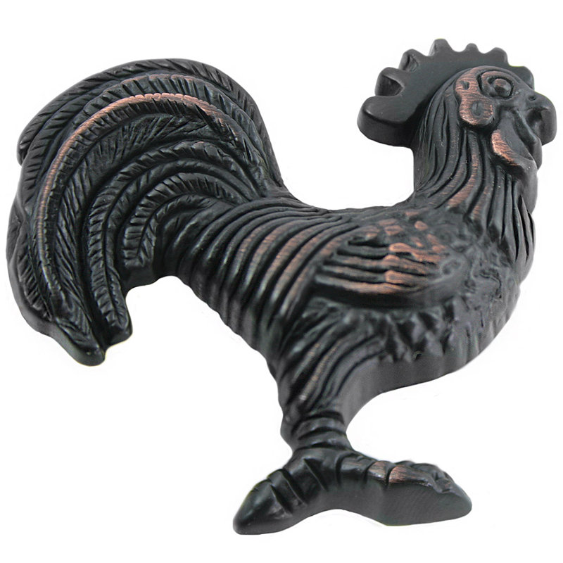 Oil Rubbed Bronze Rooster Novelty Cabinet Knob