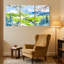 «Landscape & Nature Spring Mountain Landscape With Cherry Blossoms», ensemble de 3 impressions sur toile-1021762545