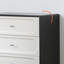 Meuble-lavabo moderne et ajustable noir et blanc