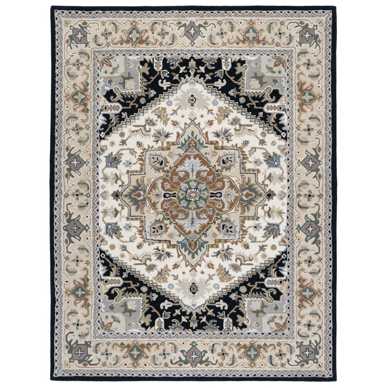 Heritage Hand Tufted Wool Oriental Rug, Rectangle 9' x 12'
