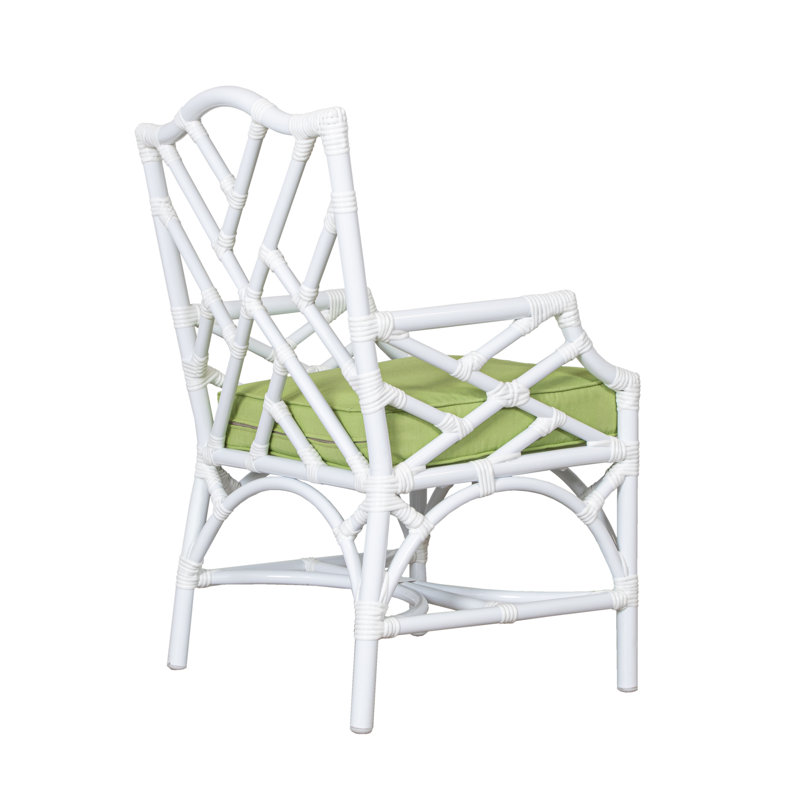 Chaise de patio avec coussin Chippendale, Toile Sunbrella® ara