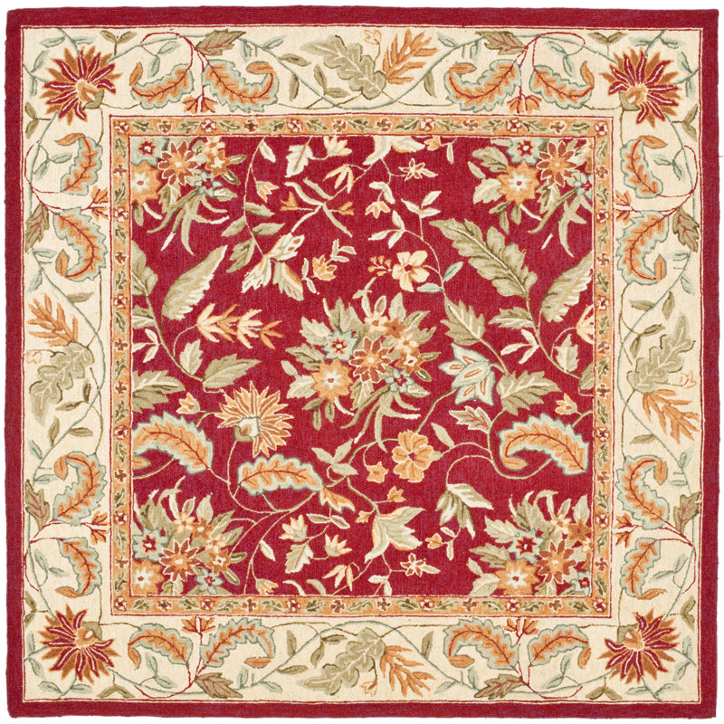 Tapis oriental en laine touffeté à la main Hollander, Carré 8 pi