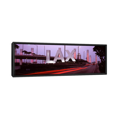 LAX At Dusk, Los Angeles, California - Wrapped Canvas Panoramic Photograph
