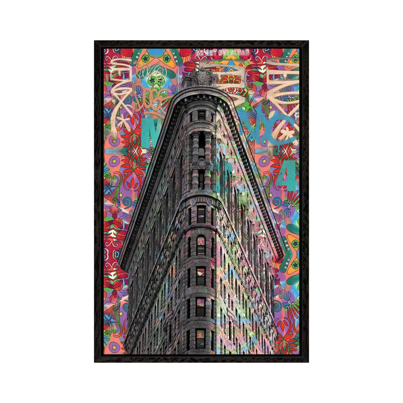 Flatiron by Dean Russo - Print on Canvas, 66.04 cm H x 45.72 cm W, Black Framed