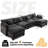 Chenille Upholstered Sectional Sofa Couch with Ottoman-1231941014-1219246343
