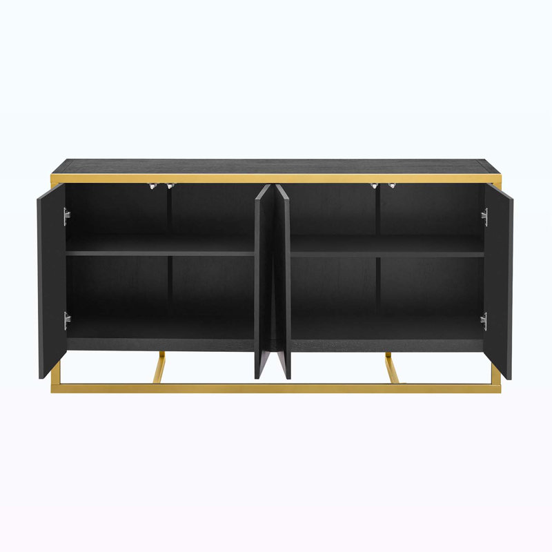 Buffet pour bureau, vestibule, couloir, salon, Noir et or
