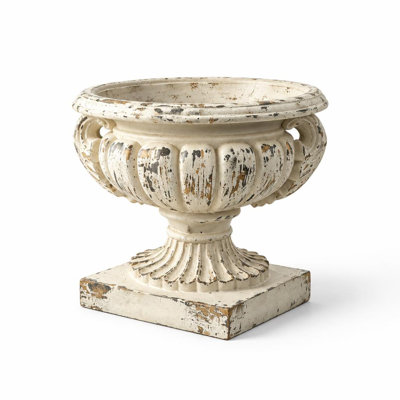 Robuste jardinière de jardin MGO pour le patio extérieur, la cour et le porche, conception peinte à la main avec trou de drainage, pot de fleurs portatif pour les fleurs, les herbes, les plantes grasses, la verdure, aucun assemblage requis pour la décoration du jardin