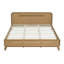 Lit en bois de pin massif, finition jaune rustique, fabrication robuste, pas besoin de ressorts de boîte, conception intemporelle-603922381