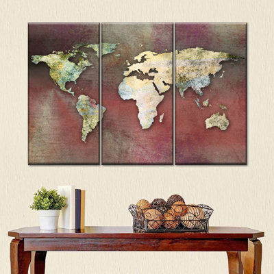 " Dreamers World Map " by Finnian P 3 - Pieces