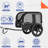 Foldable Black Dog Trailer for Medium or Large Dog with Waterproof Curtain-115604599