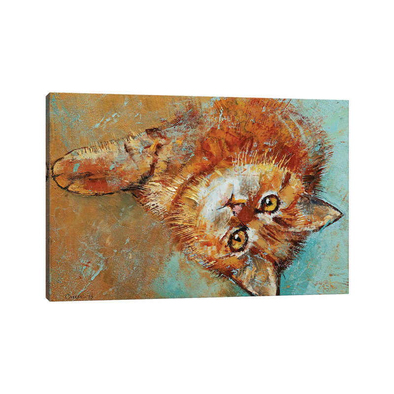 Little Tiger 1 Piece Wrapped Canvas Painting, 20.32 cm H x 30.48 cm W