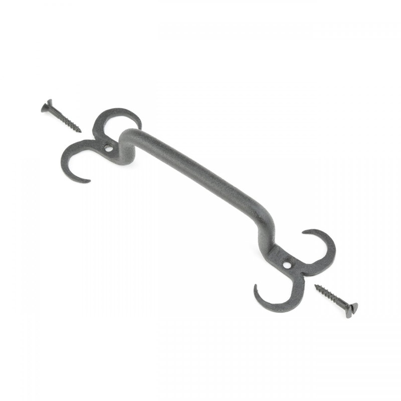 Rustic Iron Bar Pull with RSF Finish and Mounting Hardware