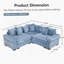 Canapé modulaire surdimensionné surdimensionné avec conception convertible, assise profonde, accoudoirs très larges et 10 coussins décoratifs en velours côtelé-714242101