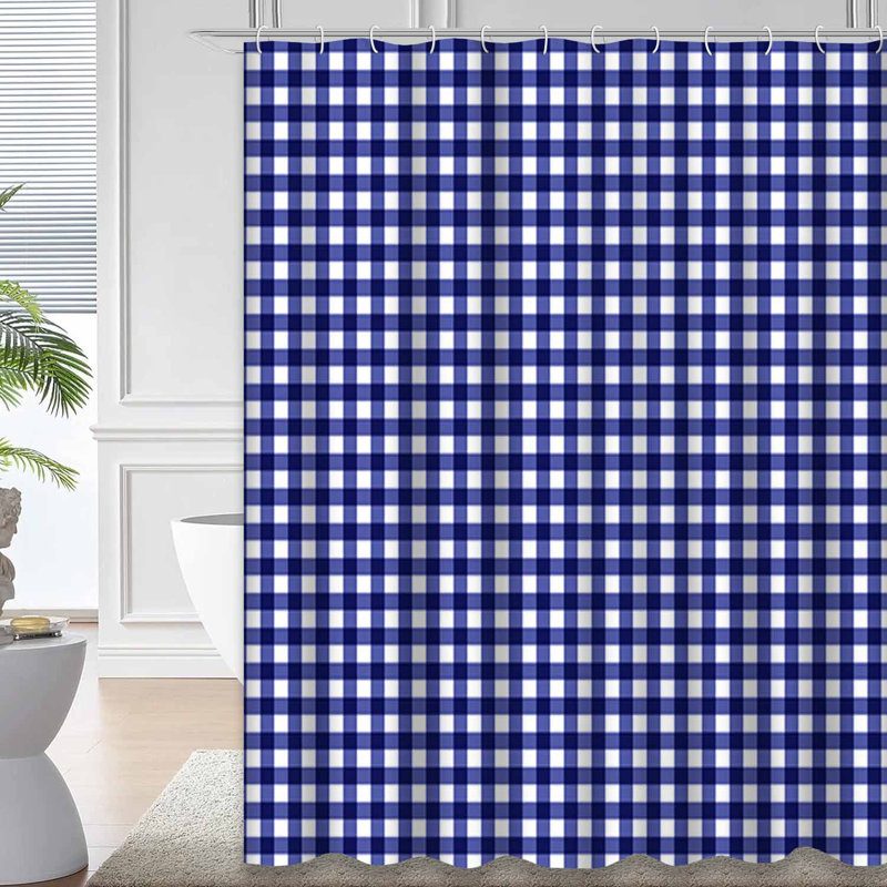 Rideau de douche Smooth Gingham, L 72 po x l 72 po