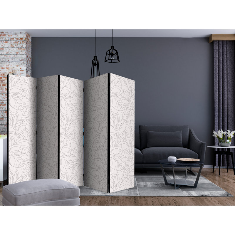 Room Divider - Colourless Leaves [Room Dividers], 5, 172cm H x 225cm W x 3cm D