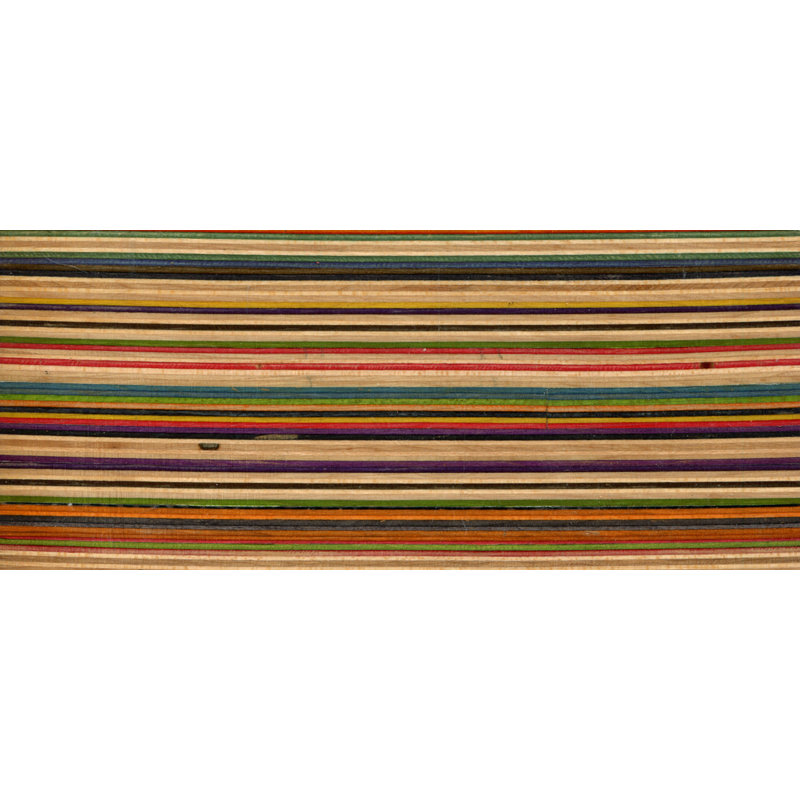 rePly 4" x 10" Ceramic Patterned Tile, Rainbow