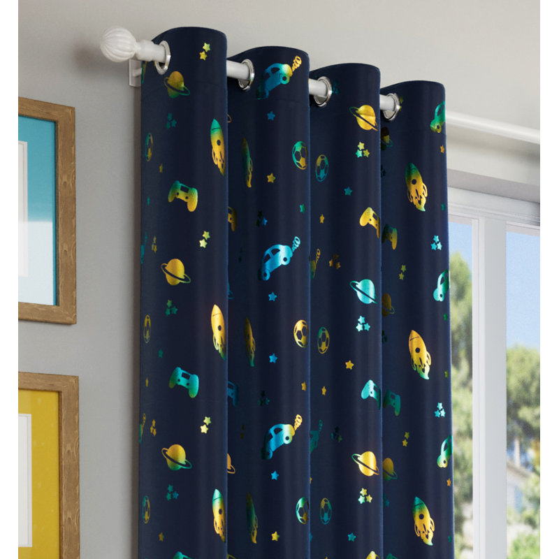 Larock Room Darkening Curtain Pair, 168cm W x 183cm L