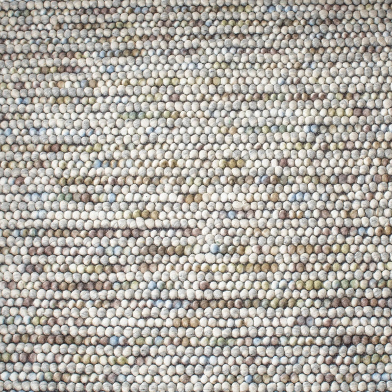 Elle Area Rug in Ivory/Brown/Blue, Round 8'