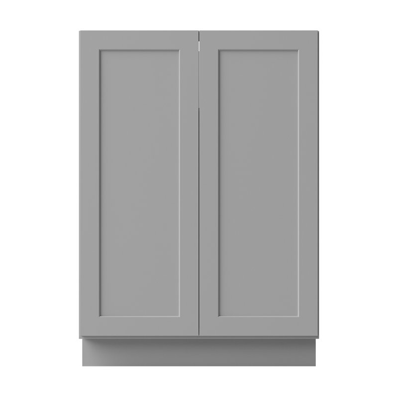 Ready to Assemble Solid Wood Shaker Pantry Kitchen Cabinet, Grey, 36", 51"