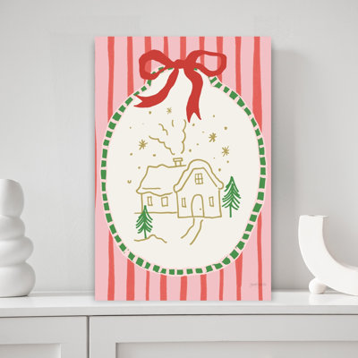 Christmas Doodle II 1 Piece Wrapped Canvas Wall Art