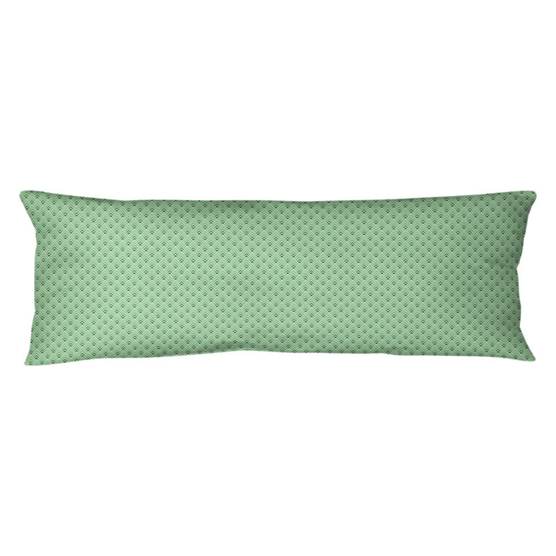Coussin géométrique, Bourre en polyester, Vert clair