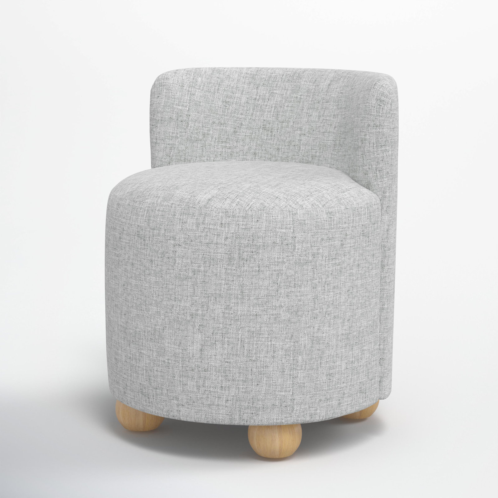 Bee Vanity Stool, Zuma Pumice Textured Linen