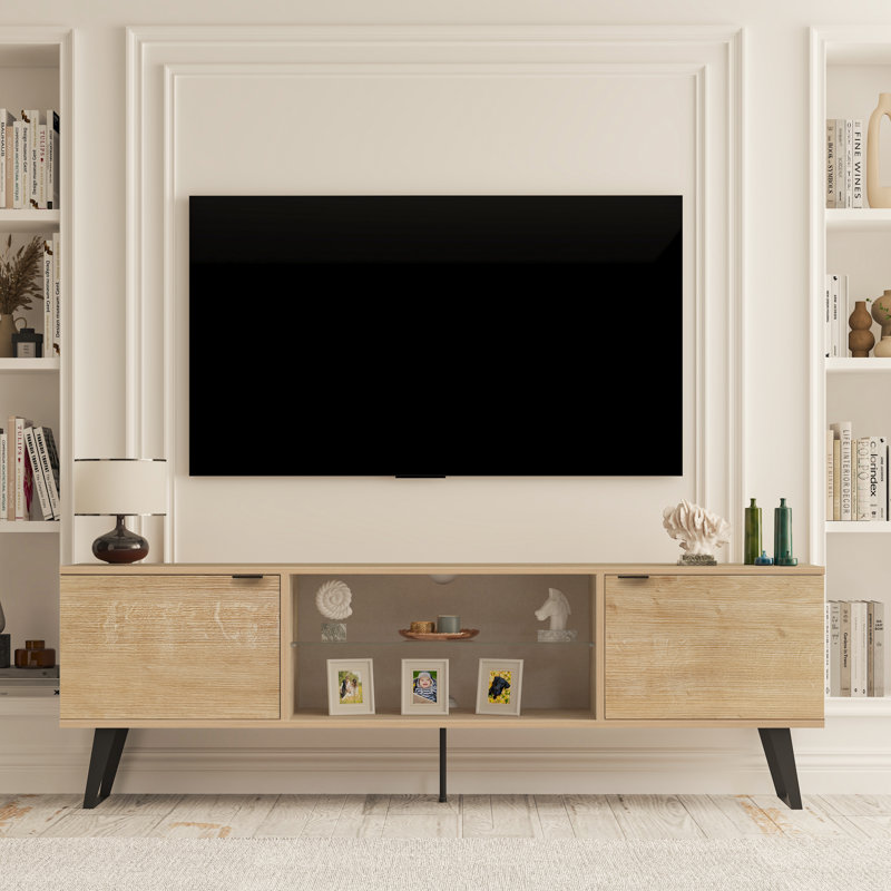 Meuble télé Jacob Mid Century, Chêne