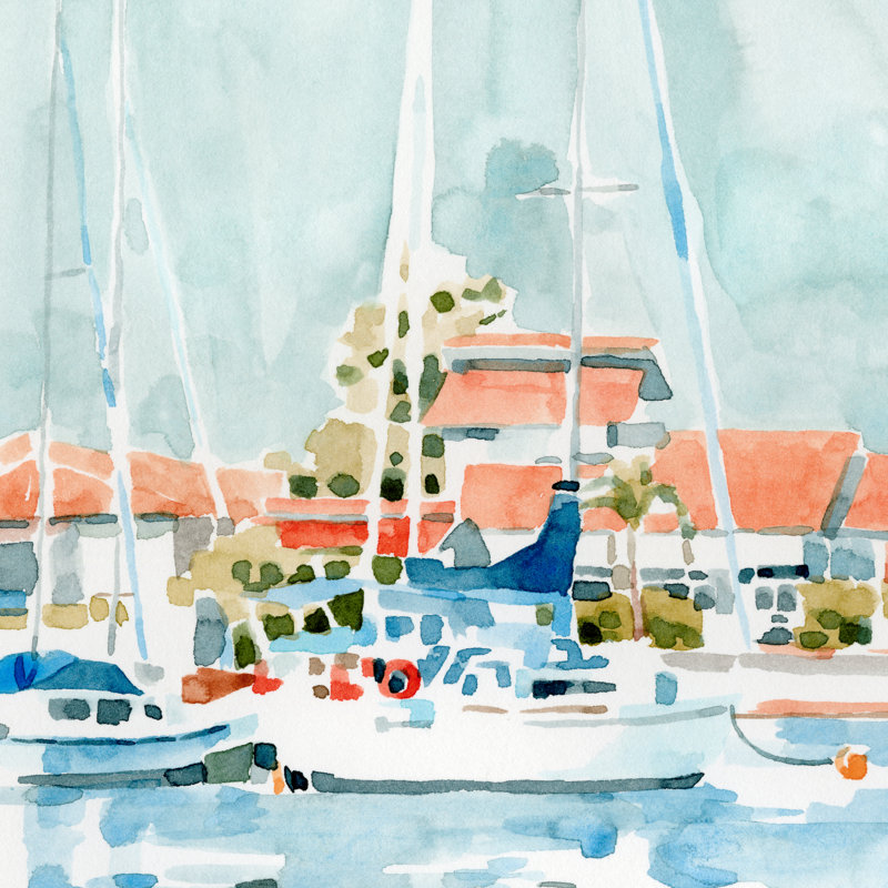 Beach Town Summer I, H 20 po x l 20 po, Toile tendue, Sans cadre