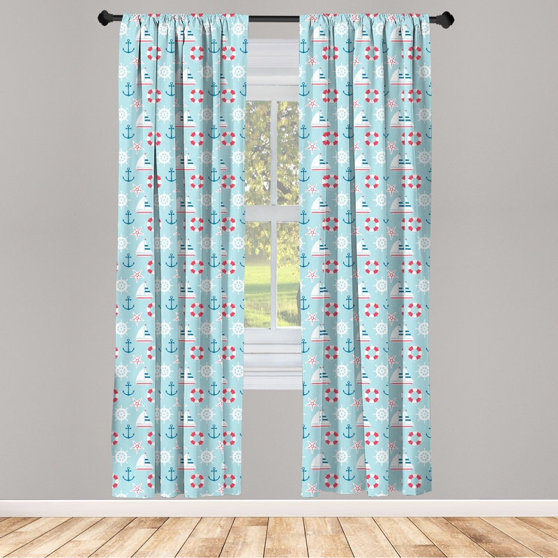 Rideaux 4 panneaux East Urban Home, L 56 po x L 84 po