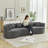 Compression Cloud Sectionals, 111.5 Inch Chenille Modern Home Sofa