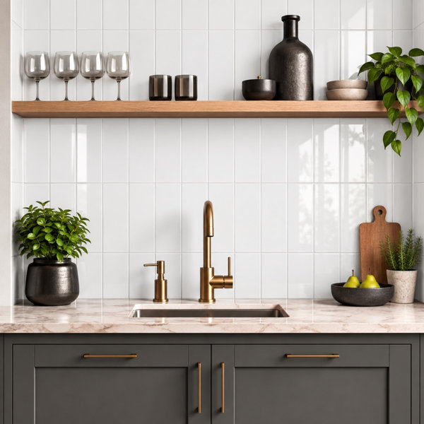 Color Beat Gloss 4" x 8" Ceramic Subway Tile