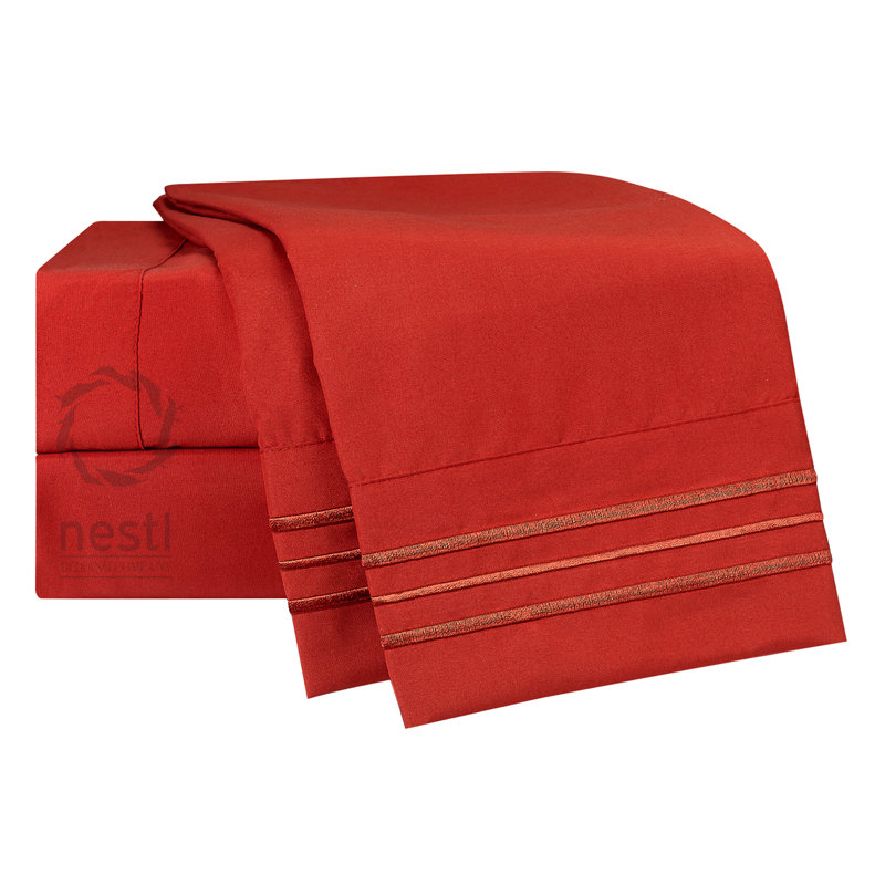 Striped Sheet Set, Twin Sheet Set + 1 Fitted Sheet + 1 Pillowcase