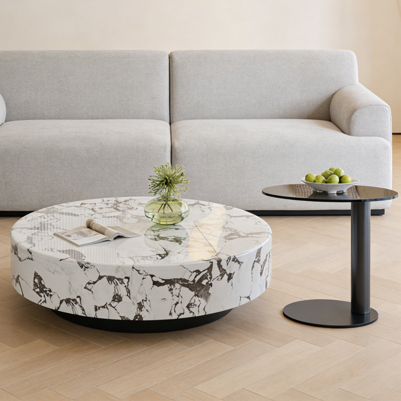 Tables de bout Arnette , Blanc/Noir