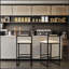 Ensemble de 2 tabourets de bar modernes en similicuir avec structure en métal durable pour îlot de cuisine et comptoir