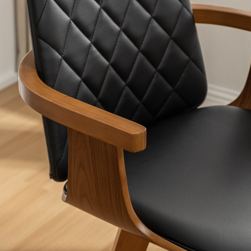 Sitaram Swivel Bar Stools, Black, Bar Stool (77.1cm Seat Height)