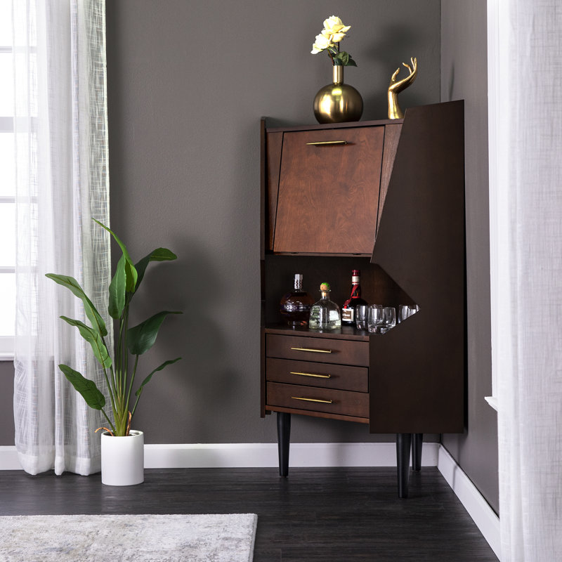 Armoire de bar d'angle