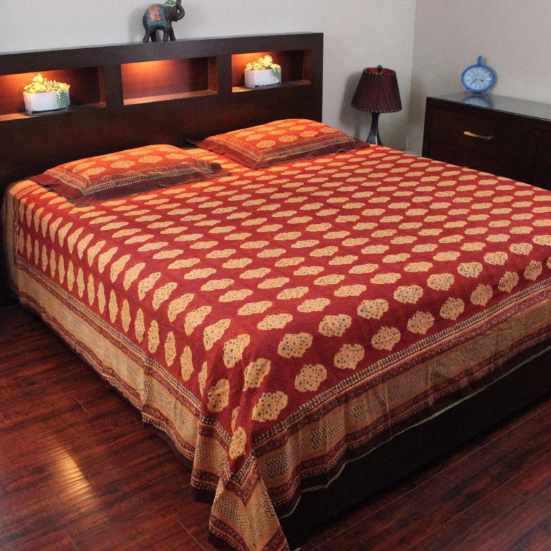 Cotton Geometric Shapes Duvet Cover, King Duvet Cover