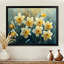 Jardin blanc et jaune, jonquilles de la vie - Jonquilles, art mural salon-1150838776-1150838779
