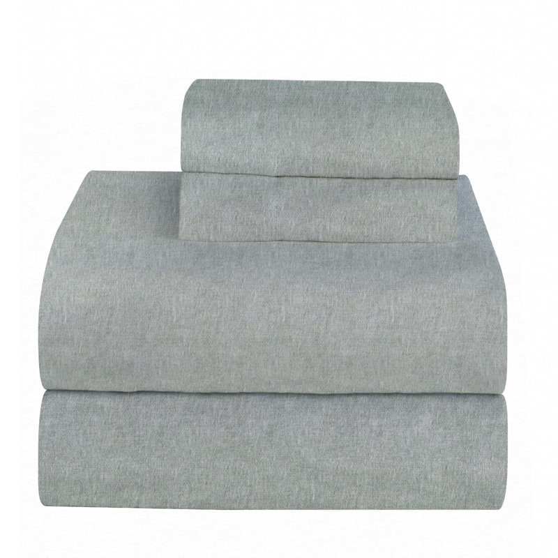 Ensemble de draps 100% flanelle 170 g / m² Pointehaven, Grand lit, Blanc