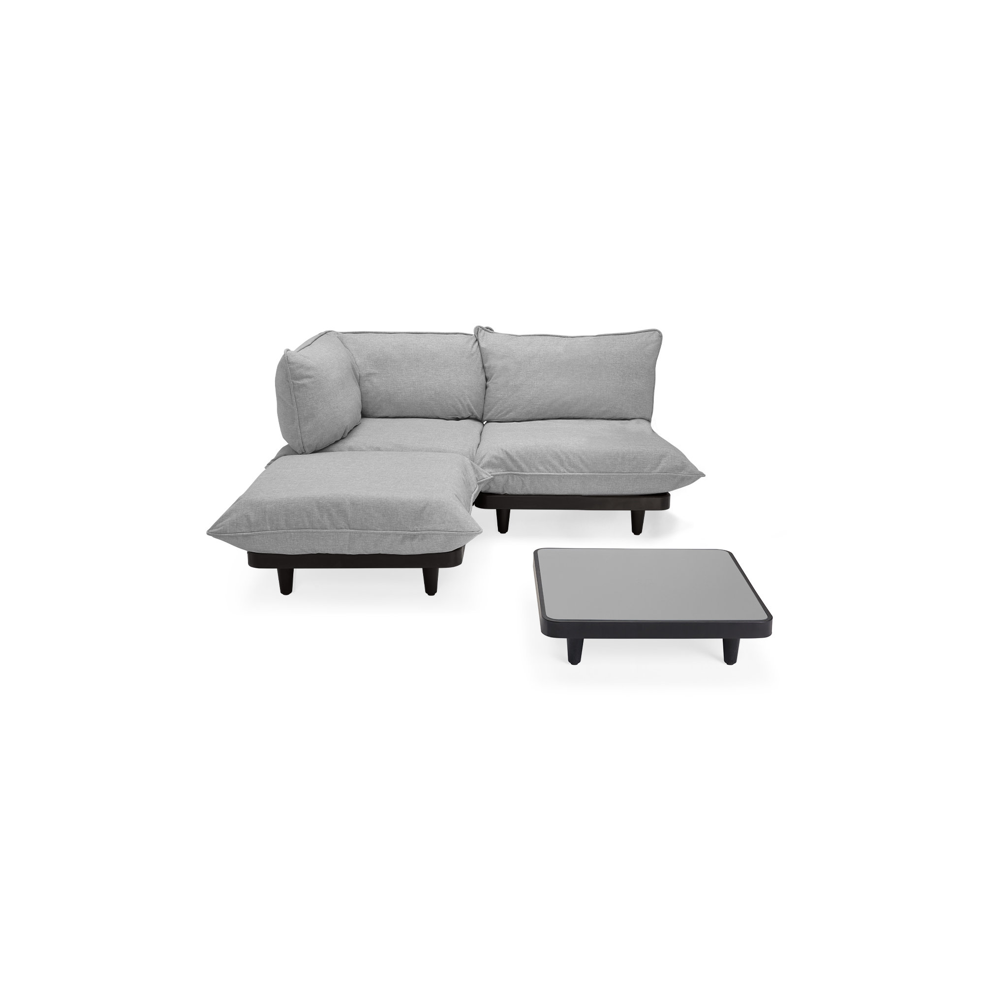 Paletti Outdoor Patio Modular Seat, Rock Gray