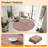 Washable Round Rug 4x4 Circle Modern Solid Color Floor Mats, Small Braided Print Accent Carpet with Non-Slip Backing, -Soft Low Pile Throw Rug for Living Room, Bedroom, Colorful-1967158198